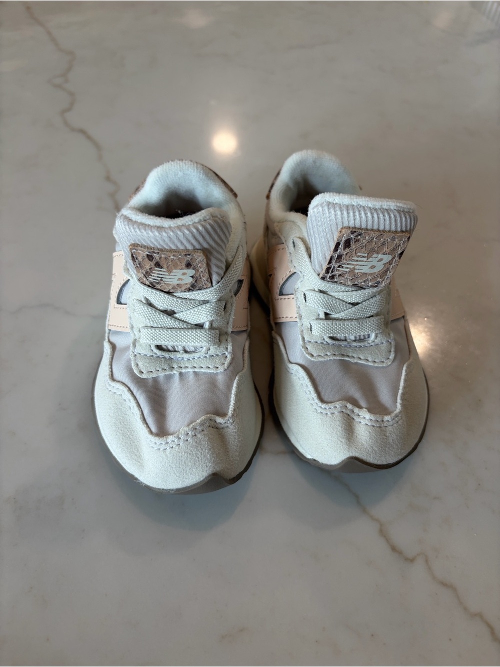 New Balance Toddler light pink and faux snakeskin Sneaker | size 5 toddler